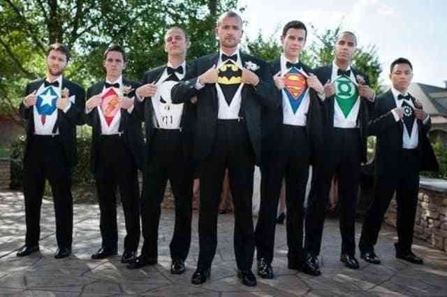 Superhero groomsmen