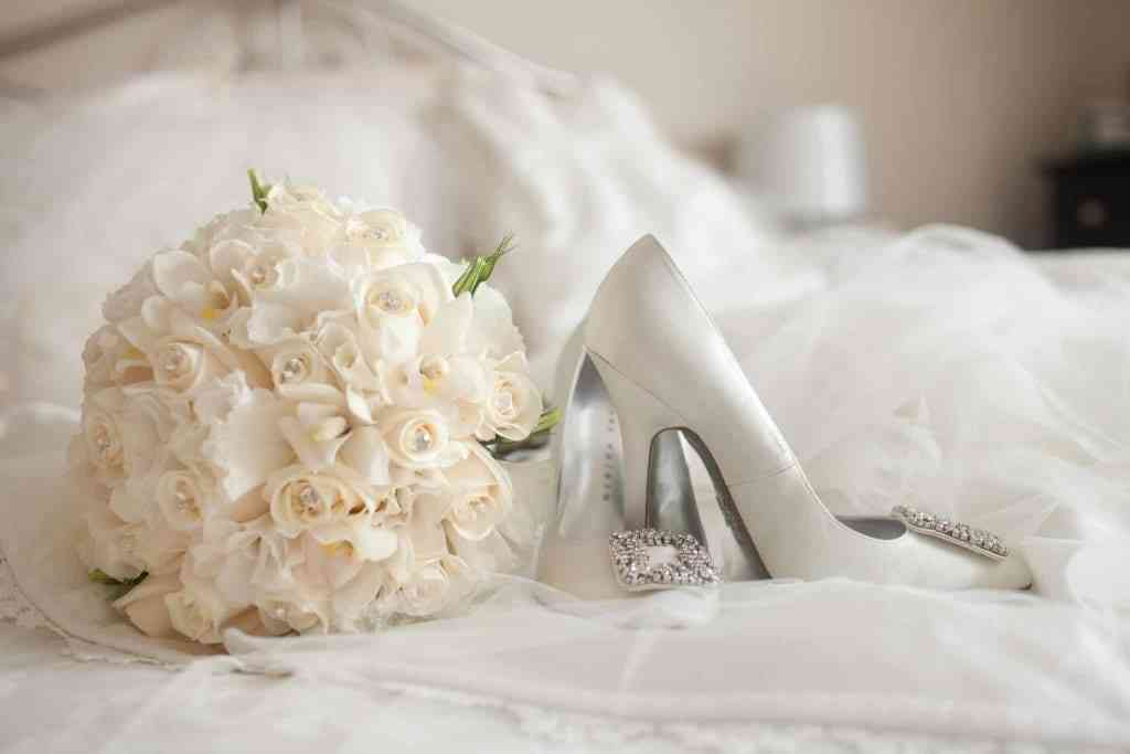 Wedding flowers and high heels