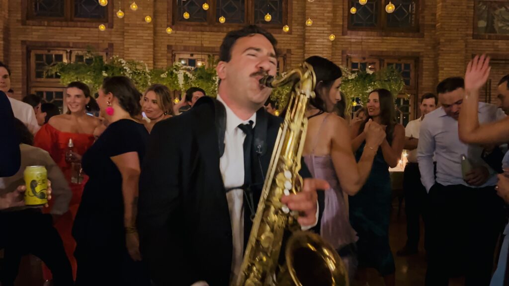 Band was great. There was a wide variety of music and they really got everyone up and dancing. The musicians provided music for the wedding and the reception. The assembled guest even clapped for the musicians who played background music before the wedding started. I've never seen that before. I am the father of the bride, and while I expect the young people to be up dancing, my age group was as well. The wedding was at a Country Club and we were told by staff the next day that many members who were not part of the wedding chose to stay late and sit on the patio just to listen to the music. All were very talented musicians who really energized the wedding.